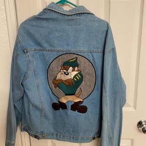 Vintage top line Tasmanian devil looney toons Jean jacket